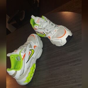Nike White and Neon Green Sneakers